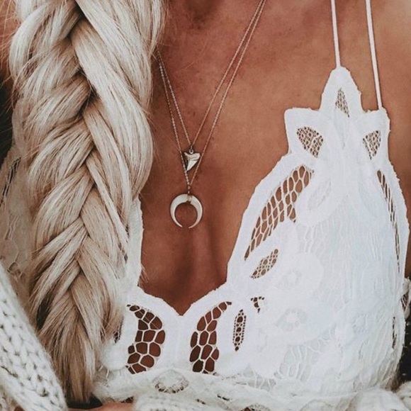 White Crochet Lace Bralette - Picture 2 of 5